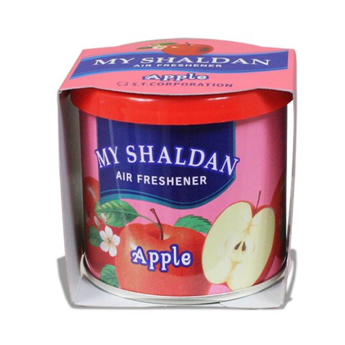 Auto Dynasty Pack Of 6 My Shaldan Japanese Car Cup-Holder Natural Air Freshener Cans, (Apple Scented)