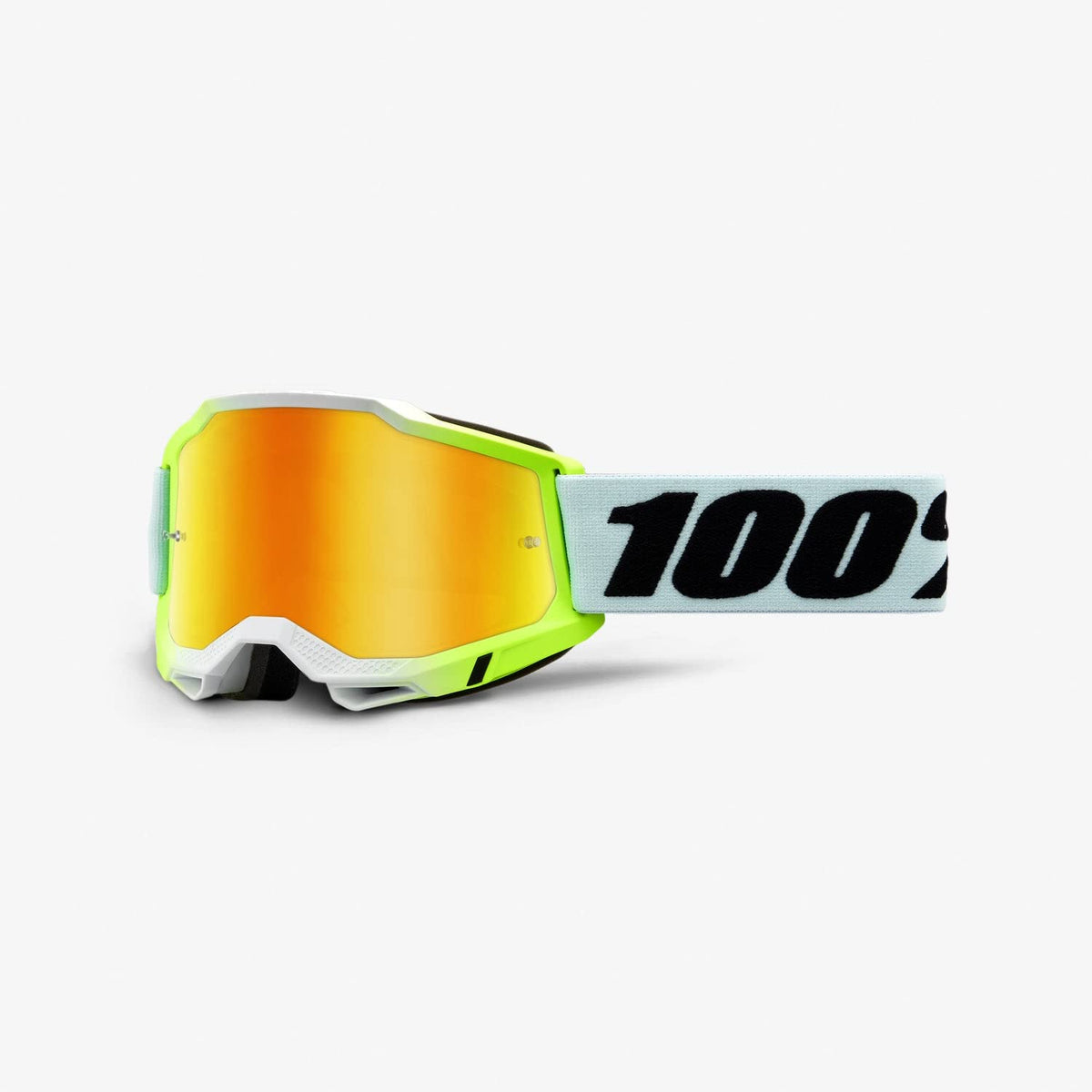 100% Accuri 2 Motocross & Mountain Biking Adult Goggles (Dunder - Mirror Yellow Lens)