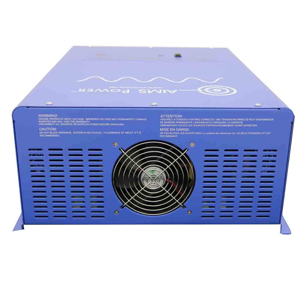 AIMS POWER 4000 W / 12000 W Pure Sine Inverter Charger 24Vdc to 120Vac Output 50/60HZ Listed to UL 458/1012/1741 CSA