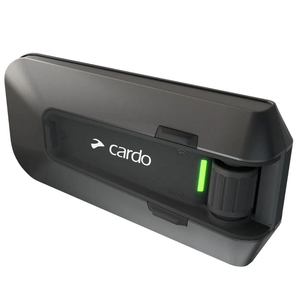 Cardo Packtalk Edge Motorcycle Bluetooth Communication System Headset Intercom - Dual Pack, Black