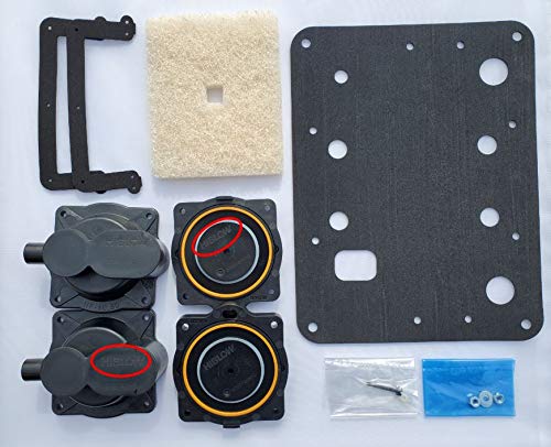 HIBLOW HP-60/80 Rebuild/Repair Kit with Filter Cover and Base Gaskets - Genuine Factory Certified
