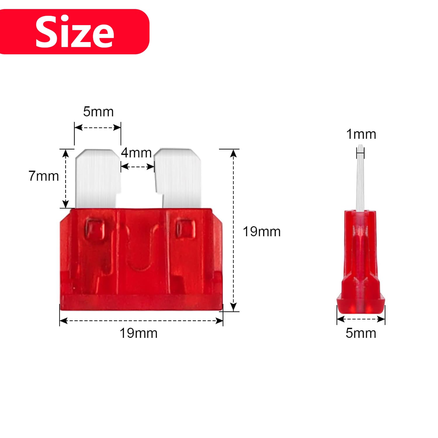 (80Pcs) 10 Amp Standard Fuse, 10A Car Blade Fuses For Car/Rv/Truck/Suv/Motorcycle/Boat