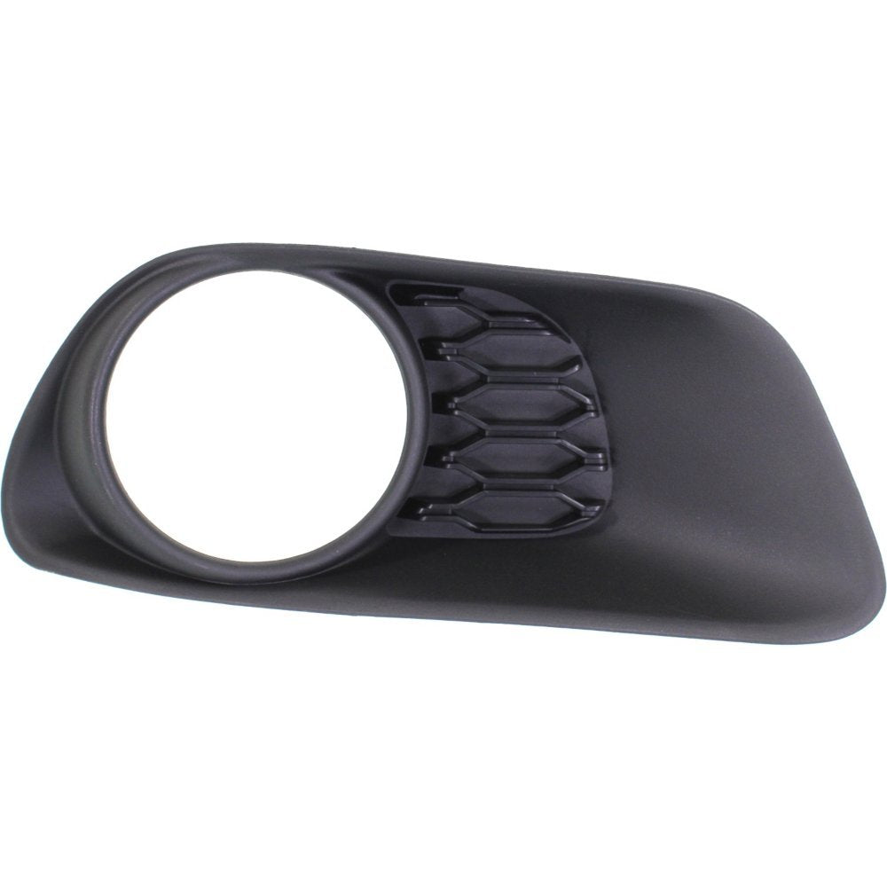 Evan-Fischer Fog Light Trim Compatible With Grand Caravan 11-15 Molding Bezel Black W/Hole Right Side