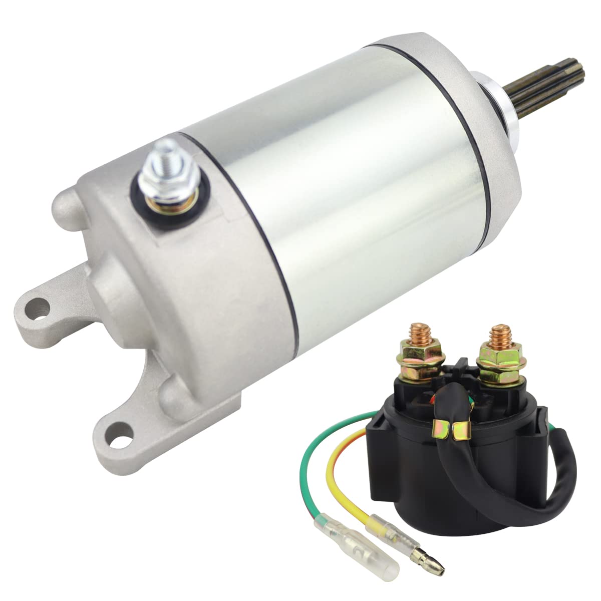 Soarider Starter & Relay for Honda TRX400EX Fourtrax Sportrax 1999-2004 Fourtrax 400 EX 1999 2000 Sportrax 400 EX 2001-2004, 312