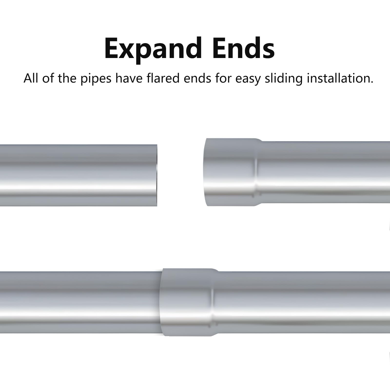 A-Karck Mild Steel Mandrel Bends 8 Pcs, 3 Inches Mild Steel Diy Custom Exhaust Tubing Pipe Straight & U-Bend Kit, Universal Fit