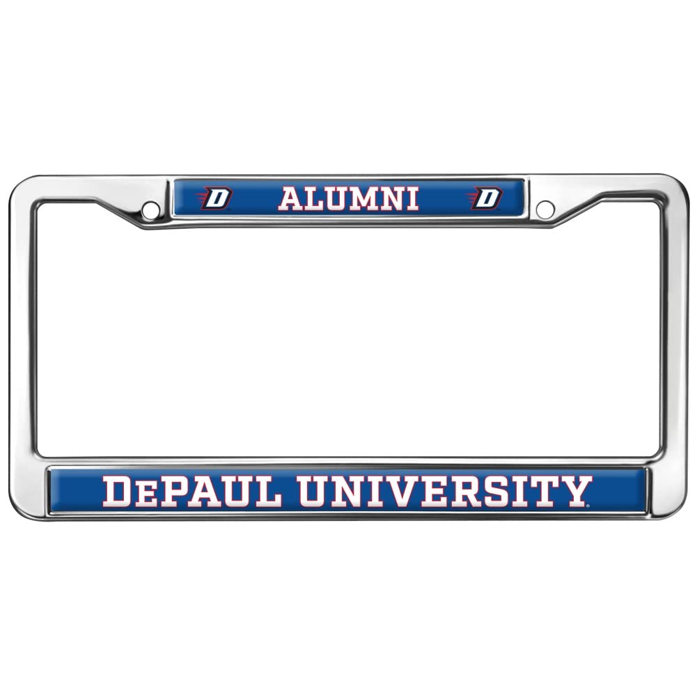 DePaul University Alumni Logo Full Size Standard License Plate Metal Frame