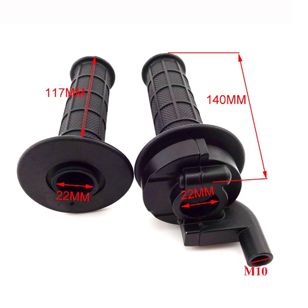TC-Motor 7/8'' Green Twist Throttle Cable Black Hand Grips for Pit Dirt Bike XR CRF KLX Baja Apollo SSR Thumpstar Stomp DHZ 50cc 70cc 90cc 110cc 125cc 140cc 150cc 160cc