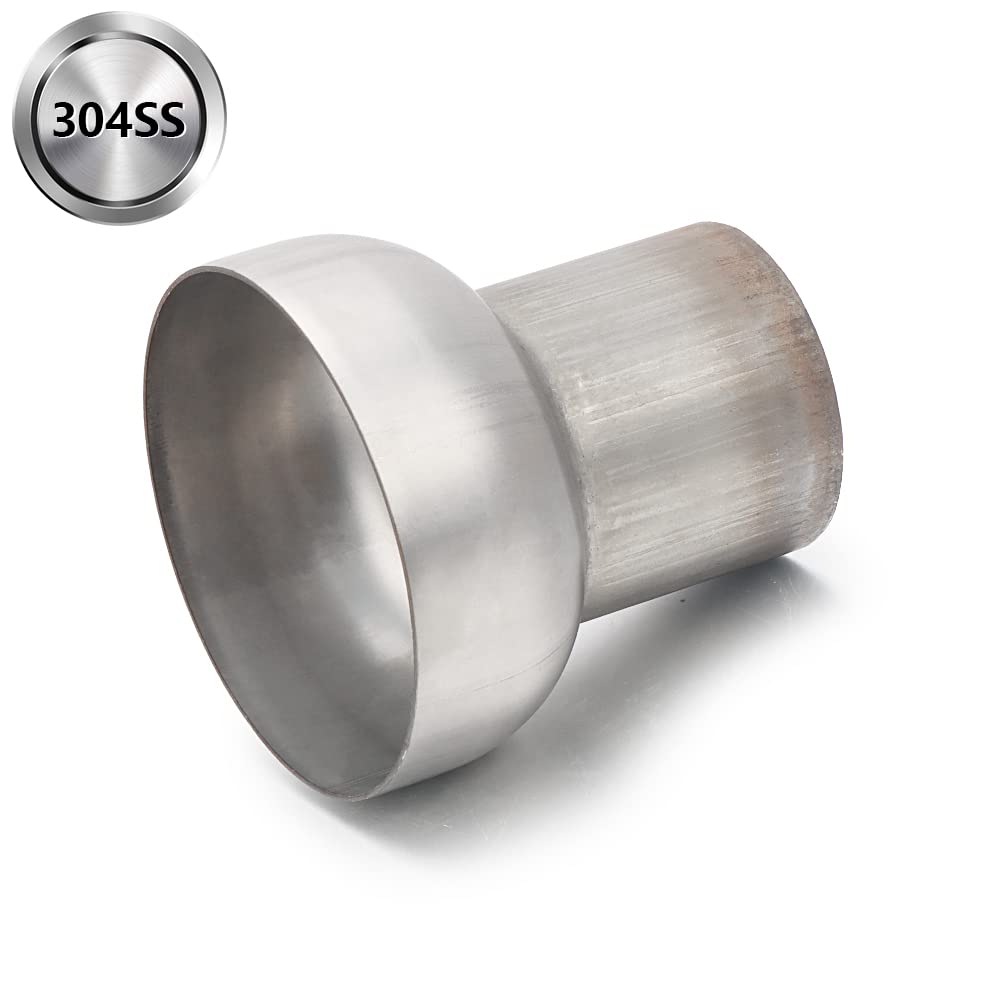 A-Karck Exhaust Adapter Connector 2.5'' Od To 4'' Od, Exhaust Pipe Reducer 4'' Overall Length 304 Stainless Steel