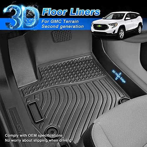 Cartist Floor Mats Fit For 2018-2024 Chevy Equinox/Gmc Terrain, All Weather Floor Liners Heavy Duty, Front, Rear, Full Set Liner
