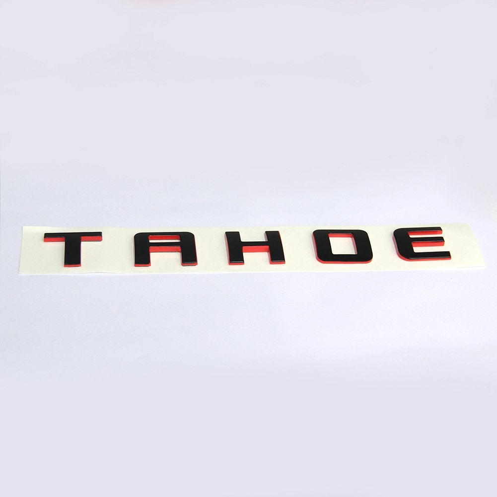 Yoaoo 3X OEM Tahoe Red Line Nameplate Emblem Badge Letter 3D Logo for Suburban Original Redline