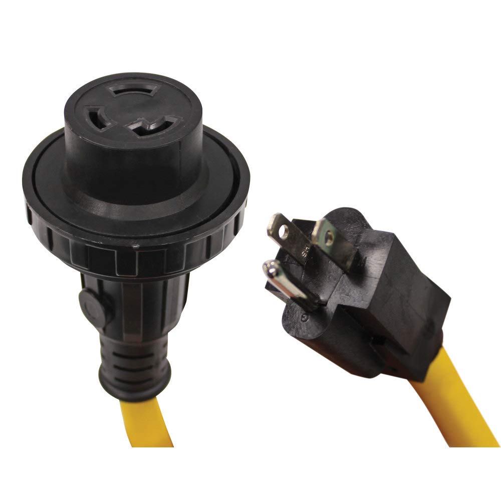 Quick Products Qp-15M30T012 Twist Lock Adapter Cord - 15A Male To 30A Twist Lock, 12''