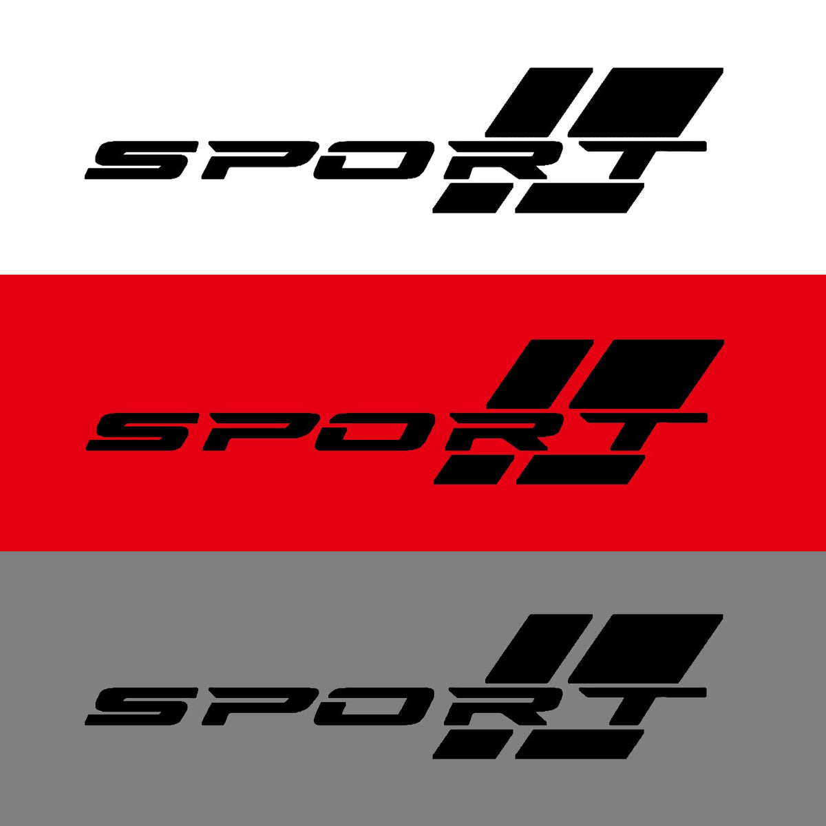 Shenwinfy 2 Pcs 16 Inch Matte Black Sport Letter Logo Vinyl Decal Sticker Fit fo WBCARB09XB65F3L