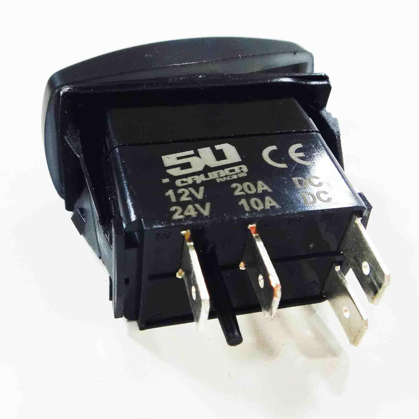 50 Caliber Racing Rocker Switch On/Off Led Backlit -Headlights- Utv, Auto, Boat 20A 12V (5359A9 Green)