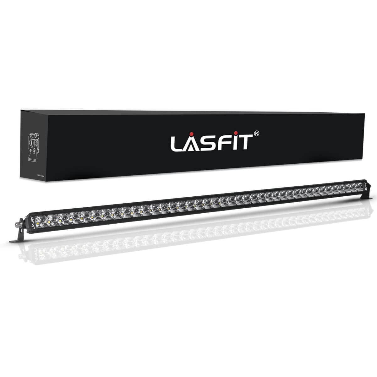 Lasfit 52 Inch Led Light Bar, Ip67 Waterproof Single Row Led Bar, Off Road Driving Light, Spot Flood Beam Light Bar For Wrangler