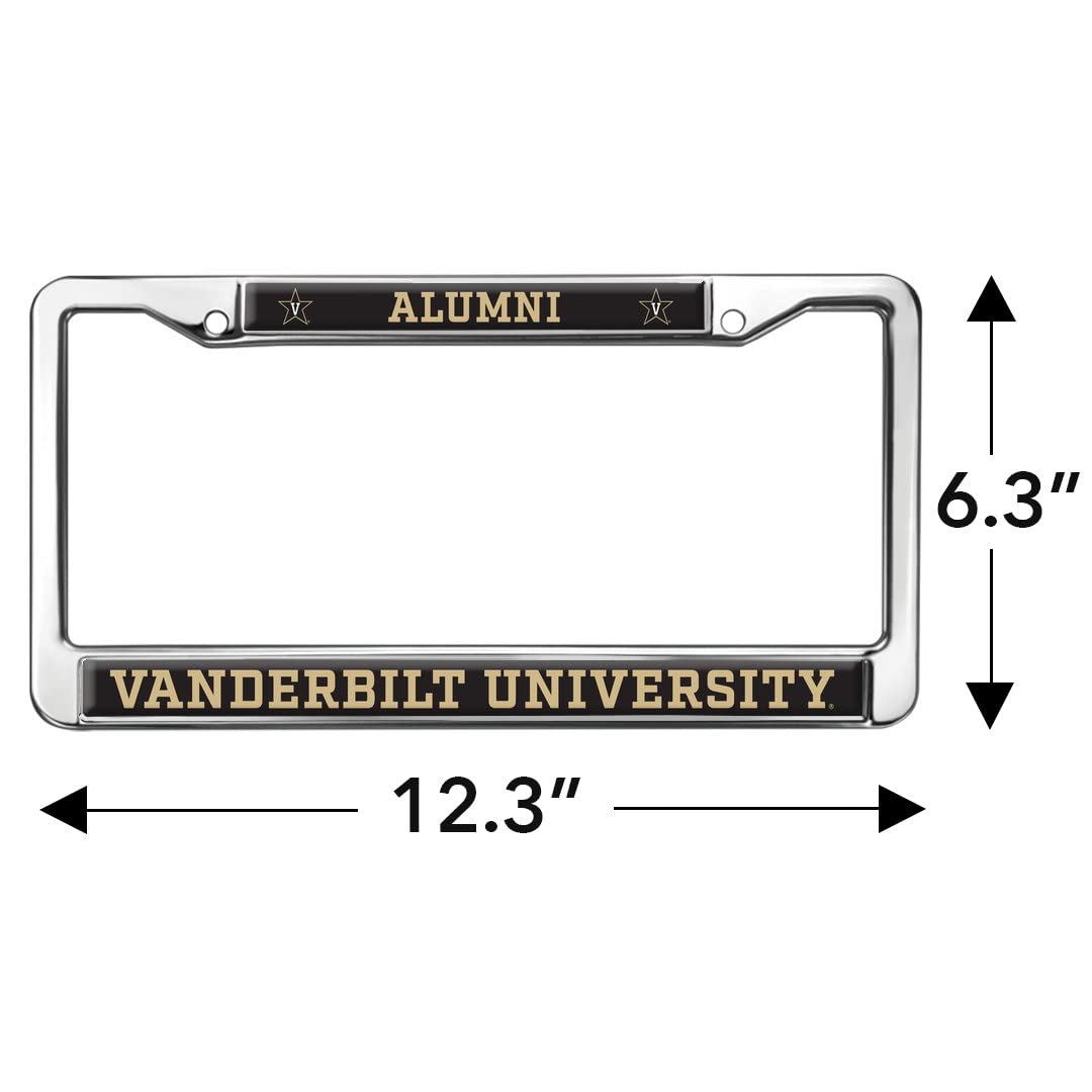 GRAPHICS & MORE Vanderbilt University Alumni Metal License Plate Frame, Full Size Standard, One Size, Team Color