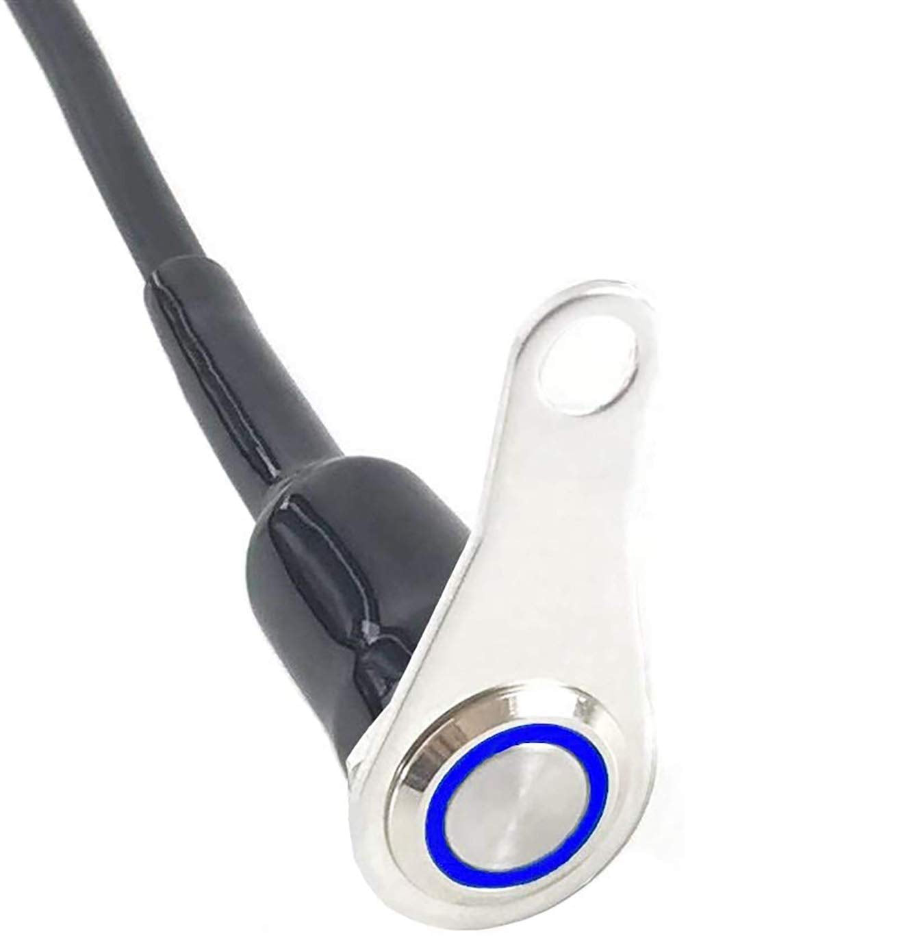 RAYANA Universal Stainless Steel LED Motorcycle Switch ON-Off Handlebar Adjustable Mount Waterproof Switches Button DC12V Fog Li