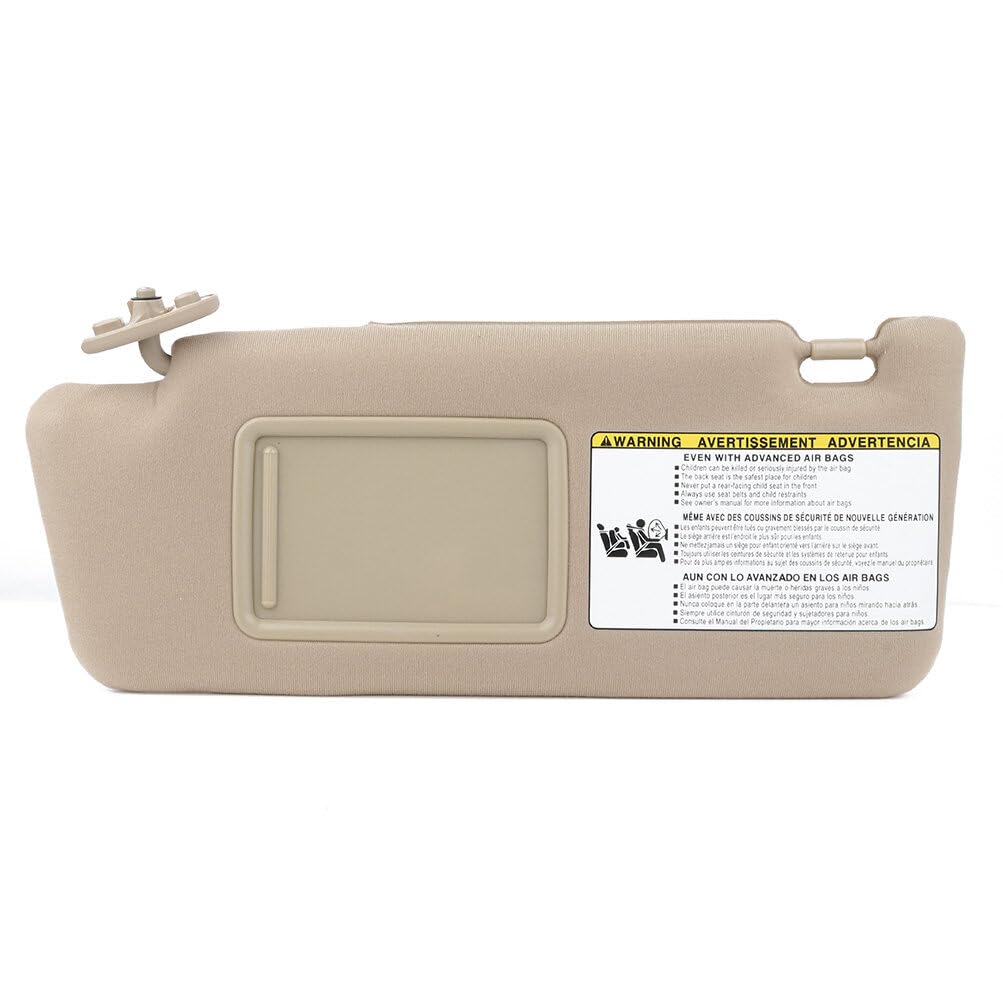 Scitoo Beige Left Driver Side Sun Visor Compatible For Toyota For Tacoma 2005-2014, Car Sun Visor Without Sunroof Without Lights