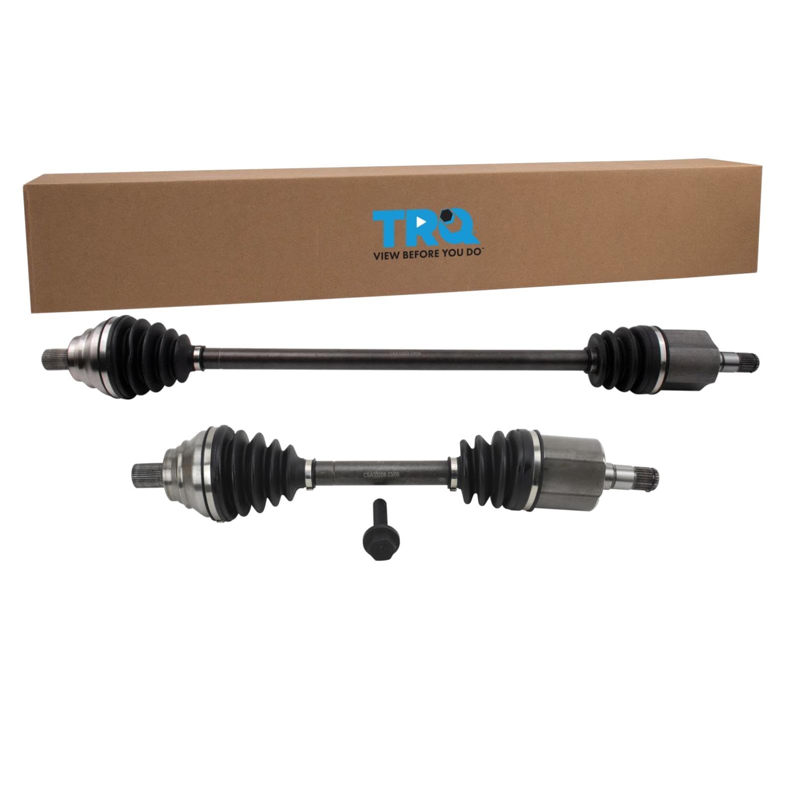 TRQ Front CV Axle Shaft Assembly Set Compatible with 2015-2018 Audi Q3 2009-2010 Volkswagen CC 2006-2008 Passat 2009-2016 Tiguan