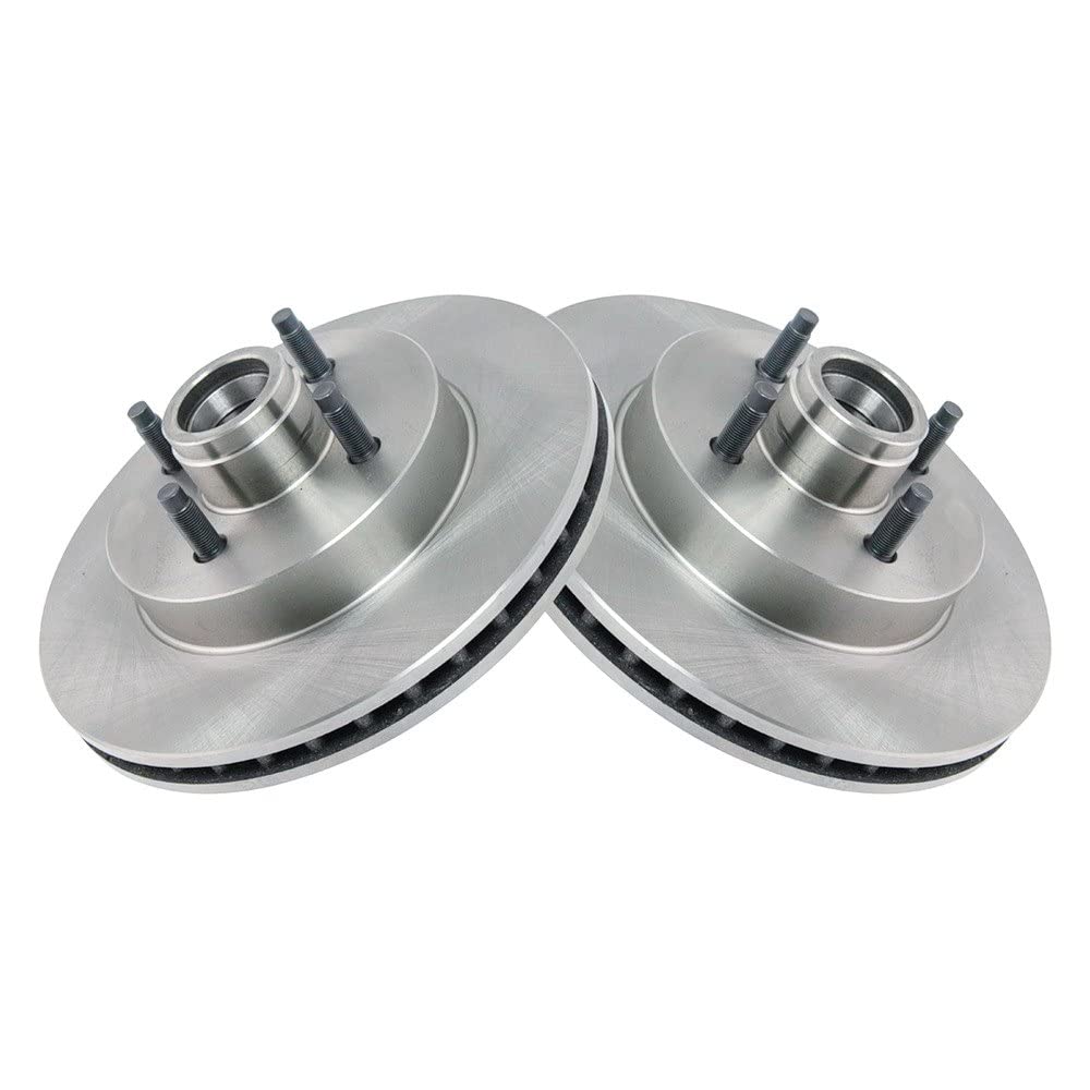 Trq Front Brake Rotors Set Vented Compatible With 1987-1993 Ford Mustang