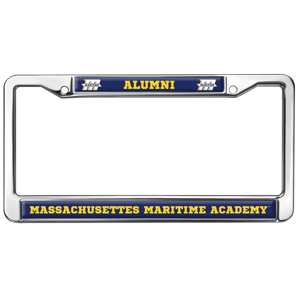 Massachusetts Maritime Alumni Logo Full Size Standard License Plate Metal Frame