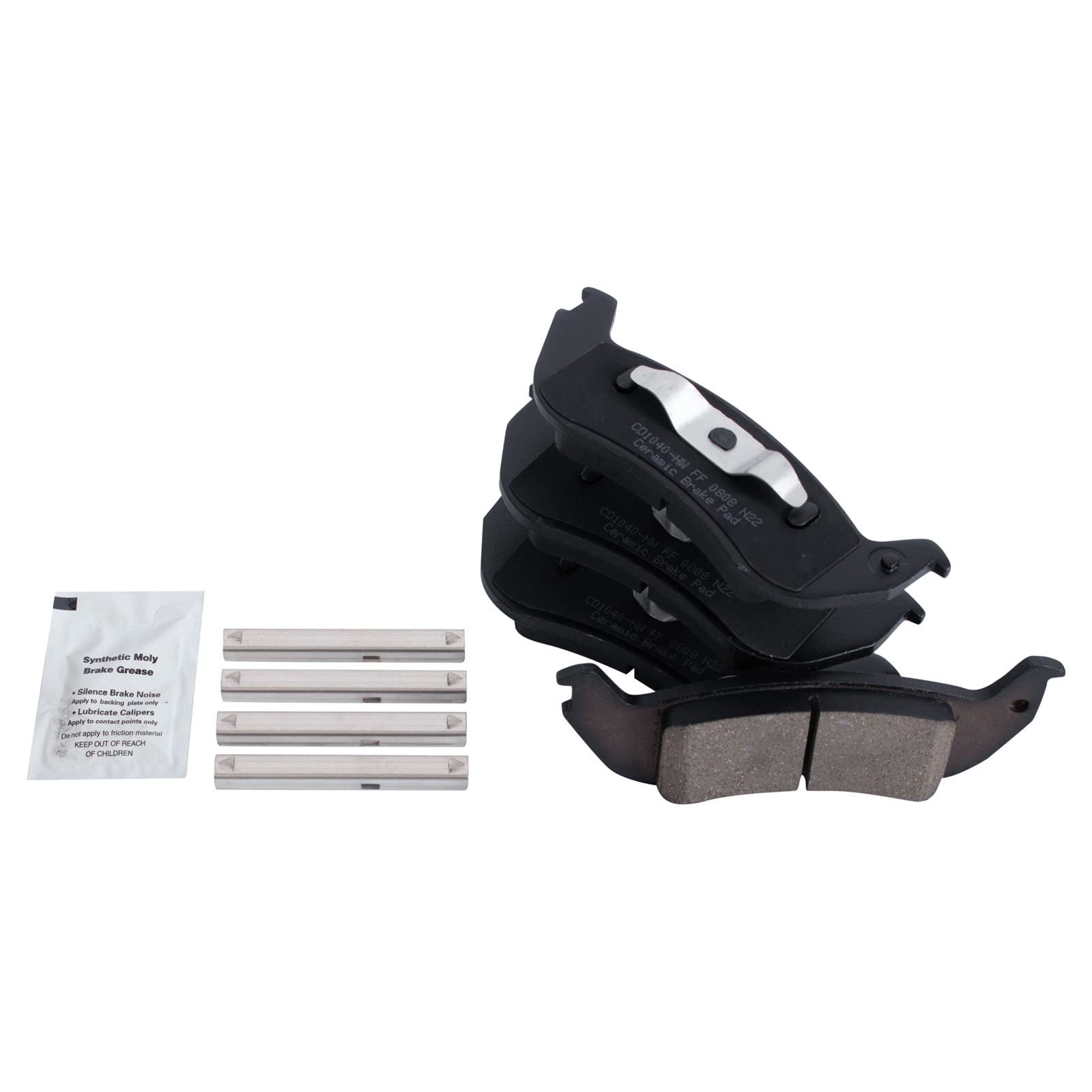 TRQ Rear Brake Pads Ceramic Compatible with 2005-2011 Ford Crown Victoria 2010-2011 Ranger Lincoln Town Car Mercury Grand Marqui