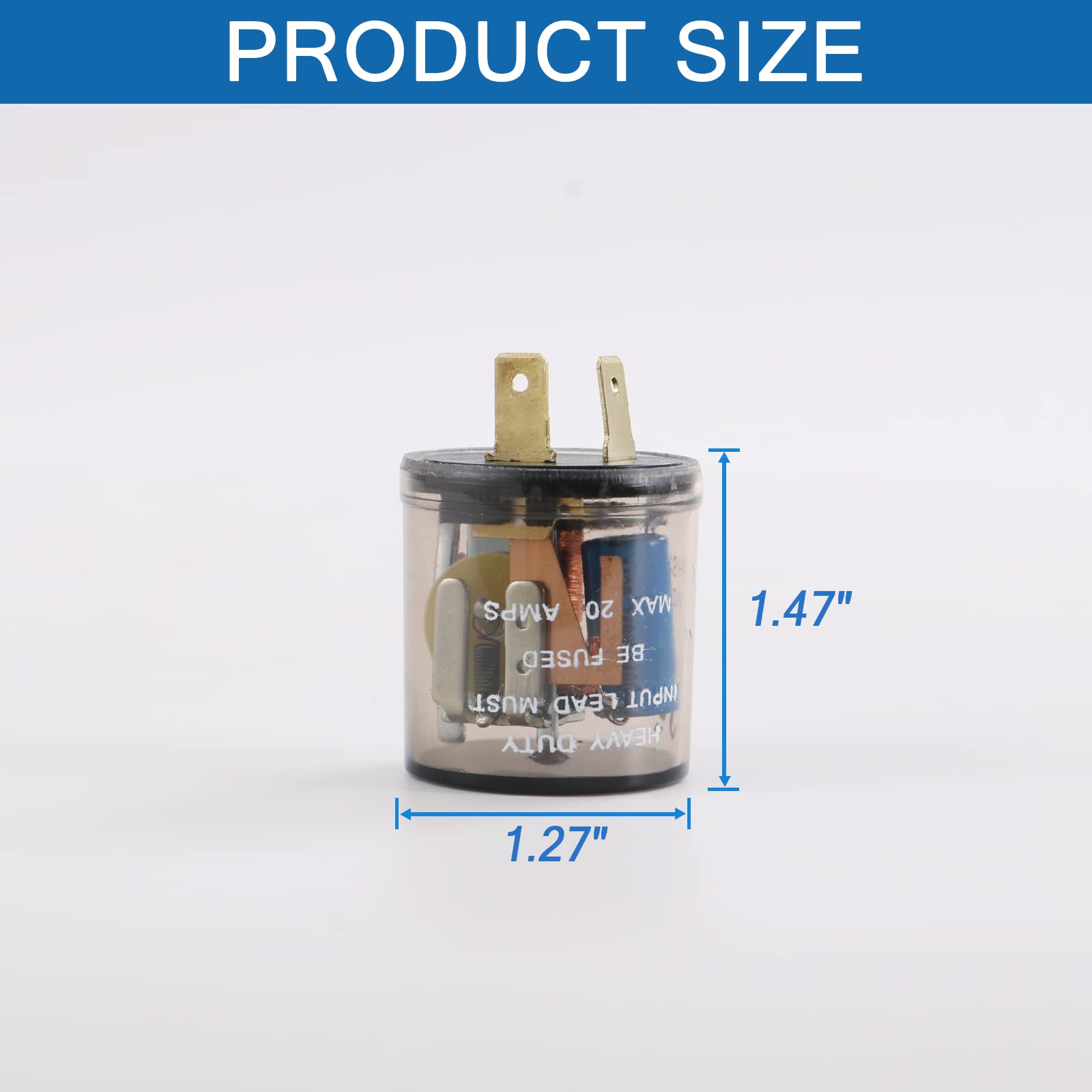 LDMINDA 2 Pin Electronic LED Flasher Relay 12V LED Turn Signal Light Blinker Relay Electronic Turn Signal Flasher Relay 2 Prong