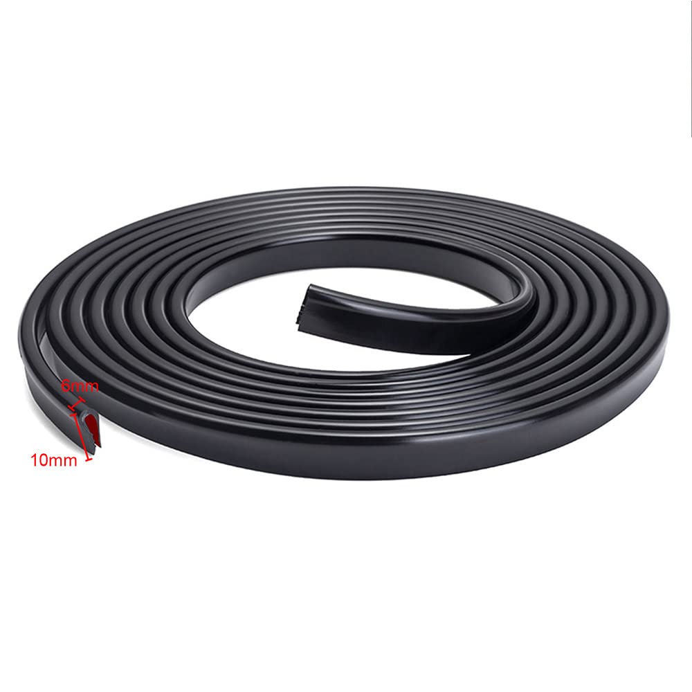 Winunite 65.6Ft(20M) Car Door Edge Guards Black, Fit Most Vehicles, Self-Adhesive Pvc, Fade-Resistant, Ultra Long, U-Shaped Auto
