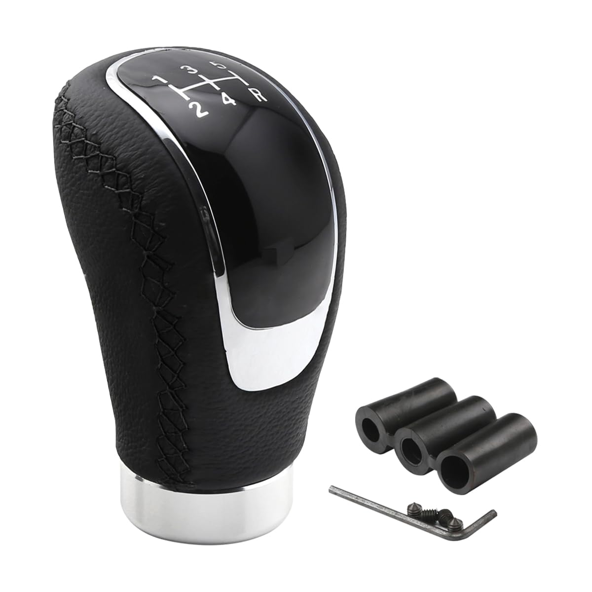 Osilly 5 Speed Shift Knob, Weighted Manual Gear Shifter Knobs, Leather Gear Shifting Handle, Automotive Manual Universal Transmi