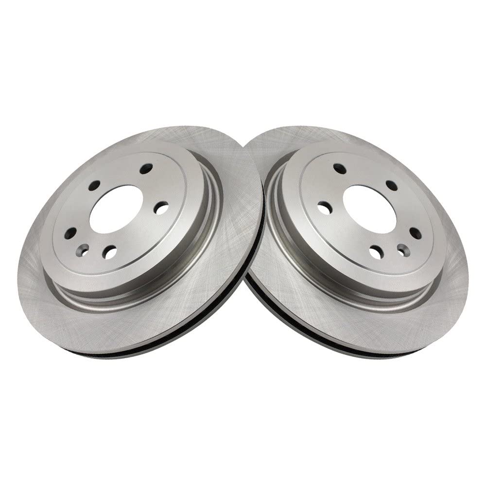 Trq Rear Brake Rotors Set Vented Compatible With 2008-2019 Cadillac Cts 2010-2015 Chevrolet Camaro