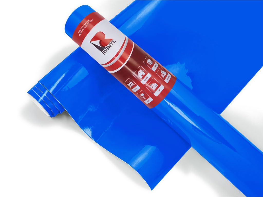 3M 2080 Series G47 Gloss Intense Blue - 5Ft X 3Ft - 15Sq Ft - Dual Cast Thick Vinyl Car Wrapping Film - Vehicle Sheet Roll