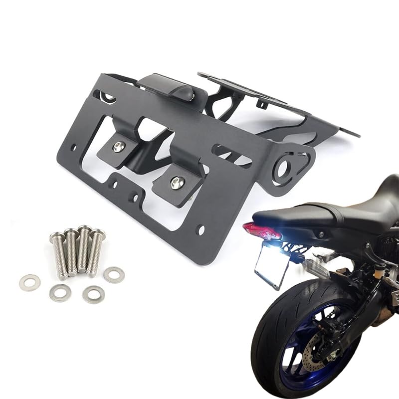 Xitomer Fender Eliminator Fit For 2023 Mt-09 Mt09 2021 2022 Mt-09 Sp, License Plate Holder Fender Eliminator Tail Tidy With Led Light, Compatible With Oem Aftermarket Turn Signal