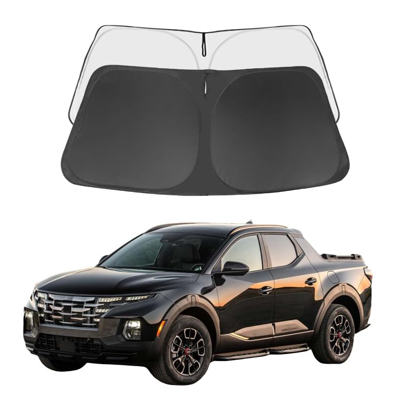 Santa Cruz Custom Windshield Sun Shade for Hy-undai Santa Cruz 2022-2025 Front Window Sunshade Sun Visor 240T Shade Blocks UV Ra