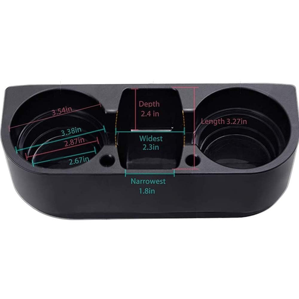 Heart Horse Cup Holder Portable Multifunction Vehicle Seat Cup Cell Phone Drinks Holder Box Car Interior Organizer (Black)