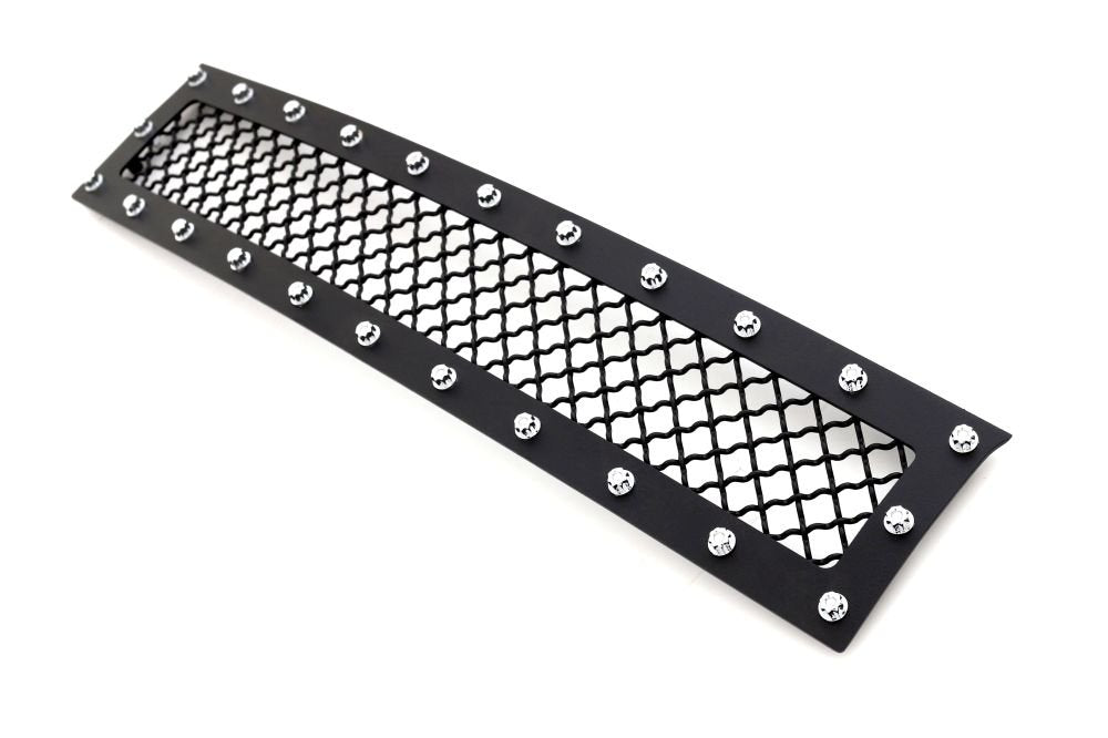 Aps Black Riveted Mesh Grille 2015-2018 Chevy Silverado Hd Silverado Gmc Sierra Lower Bumper Gr03Lfc19H