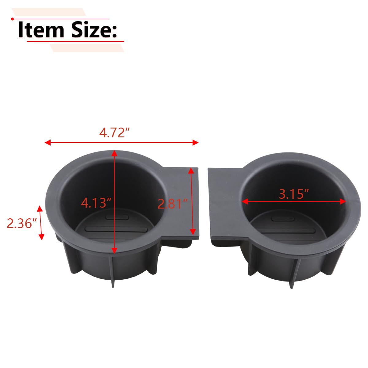 RLB-HILON 1Pair Cup Holder Insert Compatible with Ford F150 2004-2014, for Ford Expedition 2003-2006, for Lincoln Navigator 2003