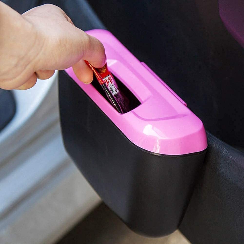 Vroxy Car Trash Bin, Garbage Container Trash Can Dust Scraps Paper Case Holder Car Door Side Trash Can, Multi Color (1)