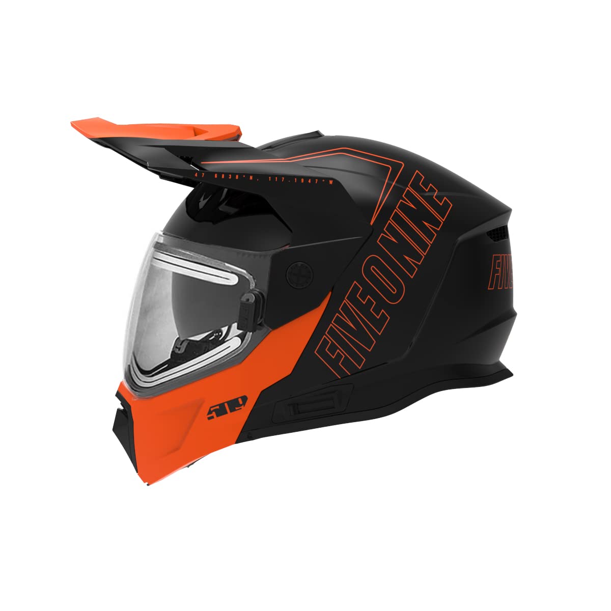 509 Delta R4 Ignite Snowmobile Helmet With Heated Shield (Gloss Orange - X-Large)