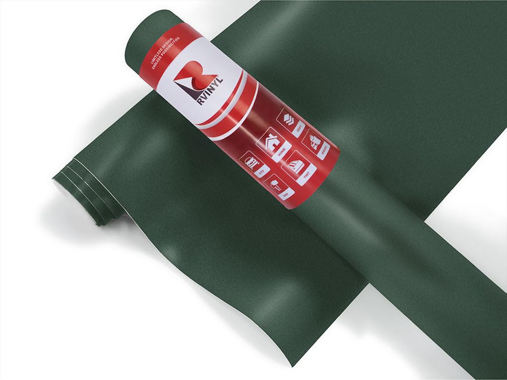 3M 2080 M206 Matte Pine Green Metallic (5Ft X 6In) Vinyl Wrap Film Sheet With Air-Release For Cars, Trucks & More (2.5Sq Ft Roll