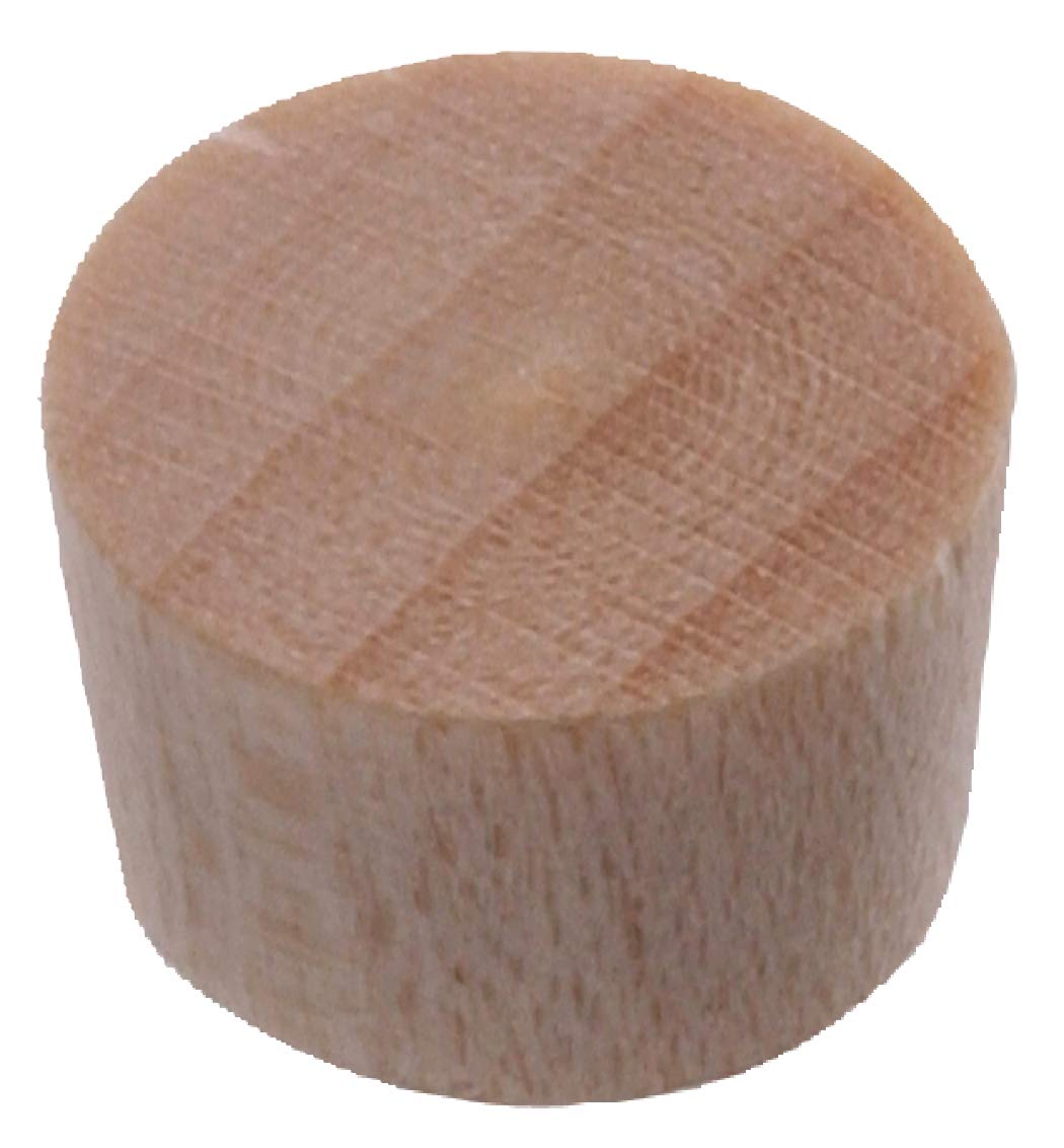Hillman 53007 Wooden Flat Plug, 1-Inch, 12-Pack , Beige