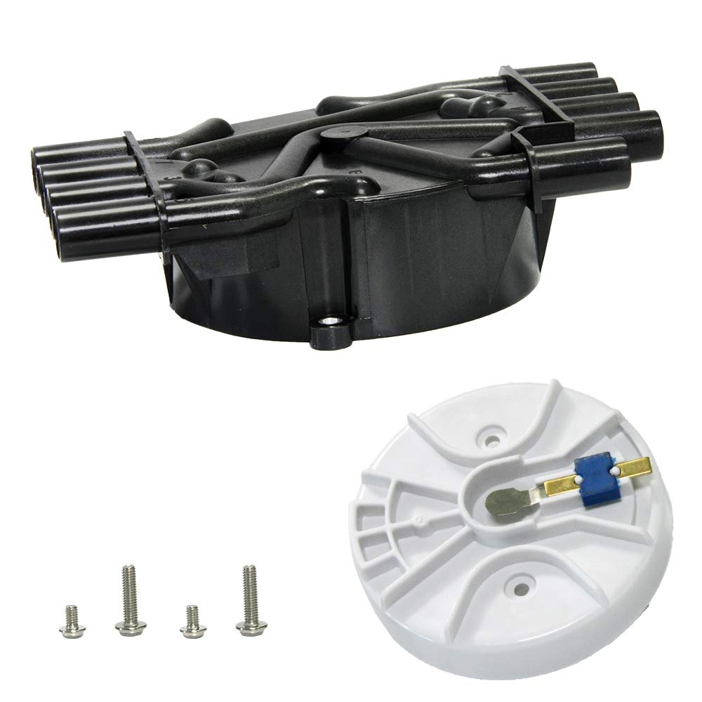 Ignition Distributor Cap and Rotor Kit Compatible with Chevy GMC Cadillac Vortec V8 5.0l 5.7l 7.4l Ignition Distributor Set Bras