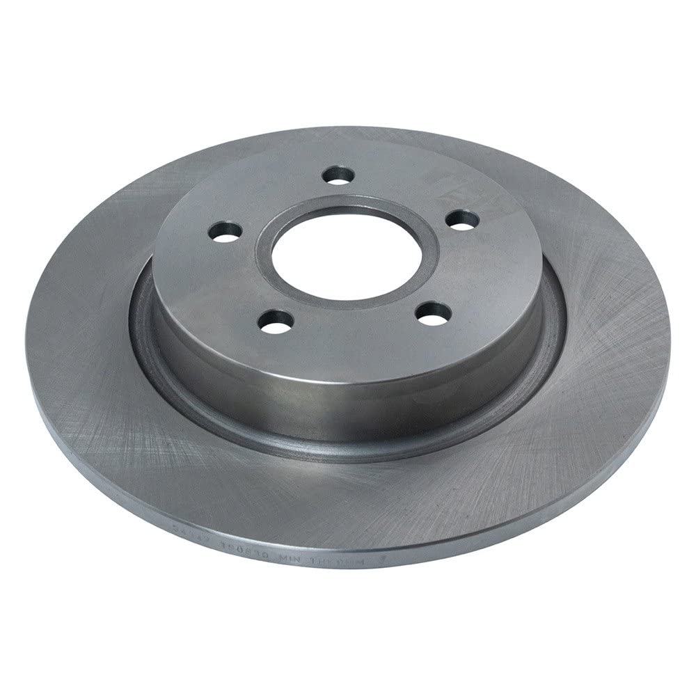 Trq Rear Brake Rotors Set Solid Compatible With 2008-2013 Volvo C30 2006-2013 C70 2005-2011 S40 V50