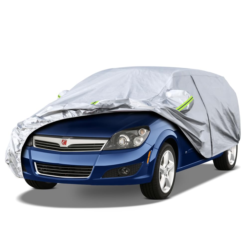 Kaugung 6 Layers Car Cover Custom Fit Saturn Astra (2007-2010), Waterproof All Weather Resistant Outdoor Indoor Sun Rain Dust Sn