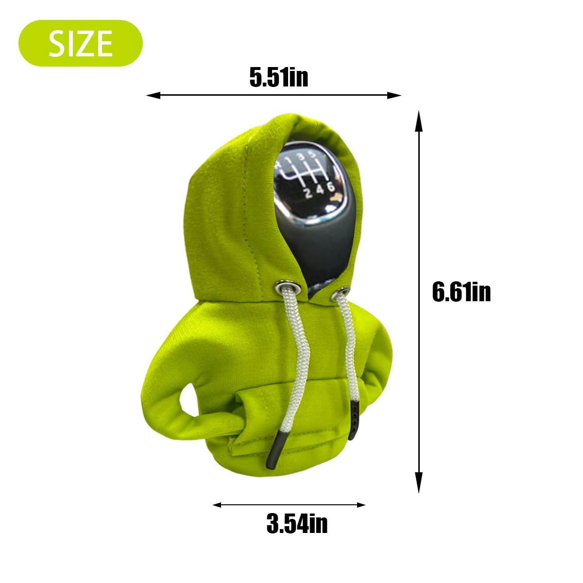 Joycourt Car Gear Shift Hoodie, Fashionable Gear Shift Knob Cover, Mini Hoodie For Auto Shifter, Auto Interior Cute Gadgets, Uni