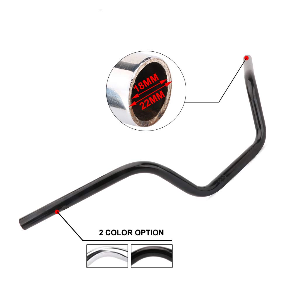 AnXin Motorcycle 7/8'' Drag Handlebars High-Rise Tracker Handle Bars Universal For Sportster XL 883 1200 Cruiser Bobber Custom C