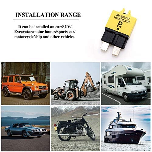 Parts Ptt Automotive Atc/Ato Circuit Breakers T3, Manual-Reset Thermal (20A, 3Pcs)