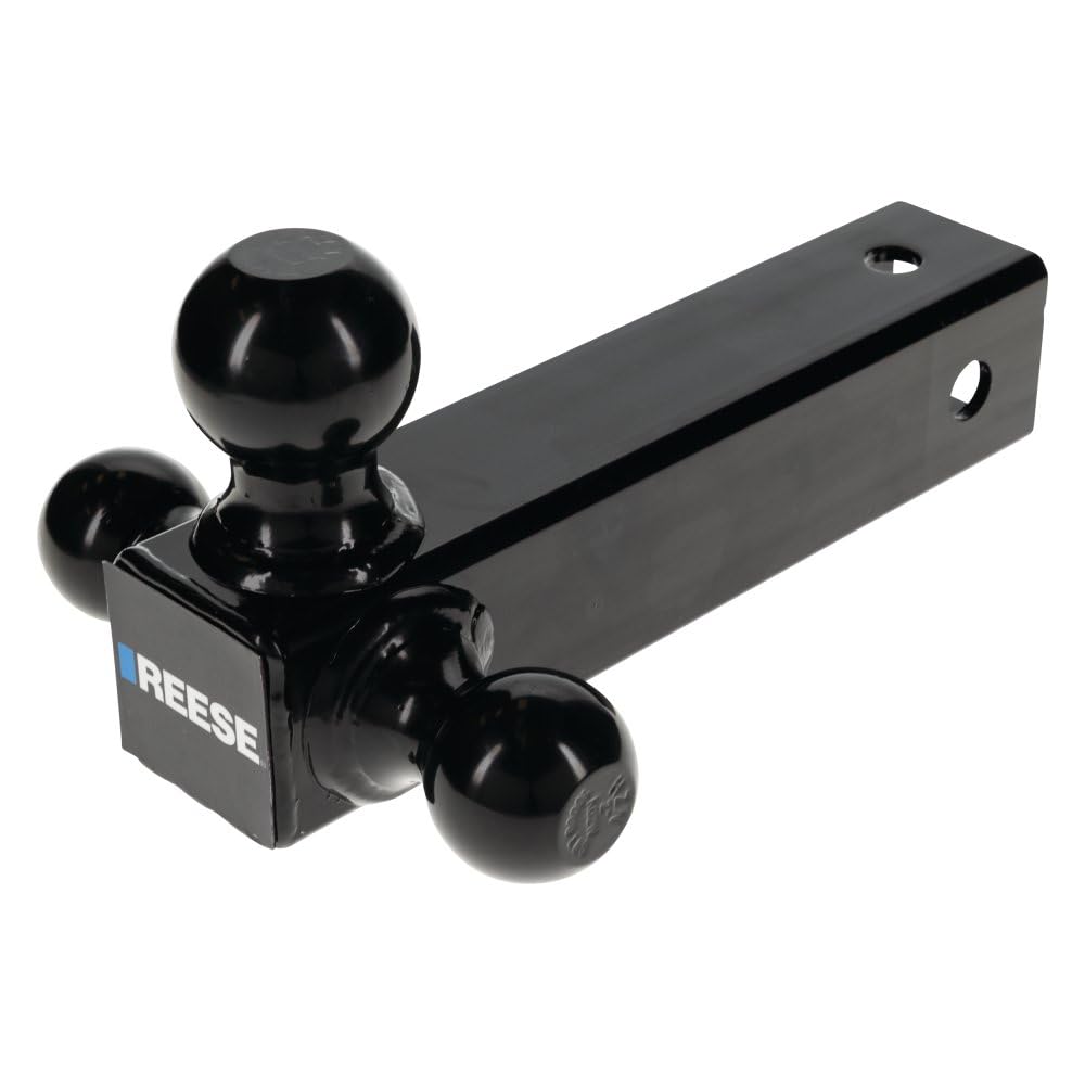 REESE Towpower 7068820 Tri-Ball Trailer Hitch Ball Mount, (1-7/8 Inch, 2 Inch, 2-5/16 Inch Trailer Hitch Balls), Fits 2-1/2 Inch Square Receiver, 14,000 lbs. Capacity