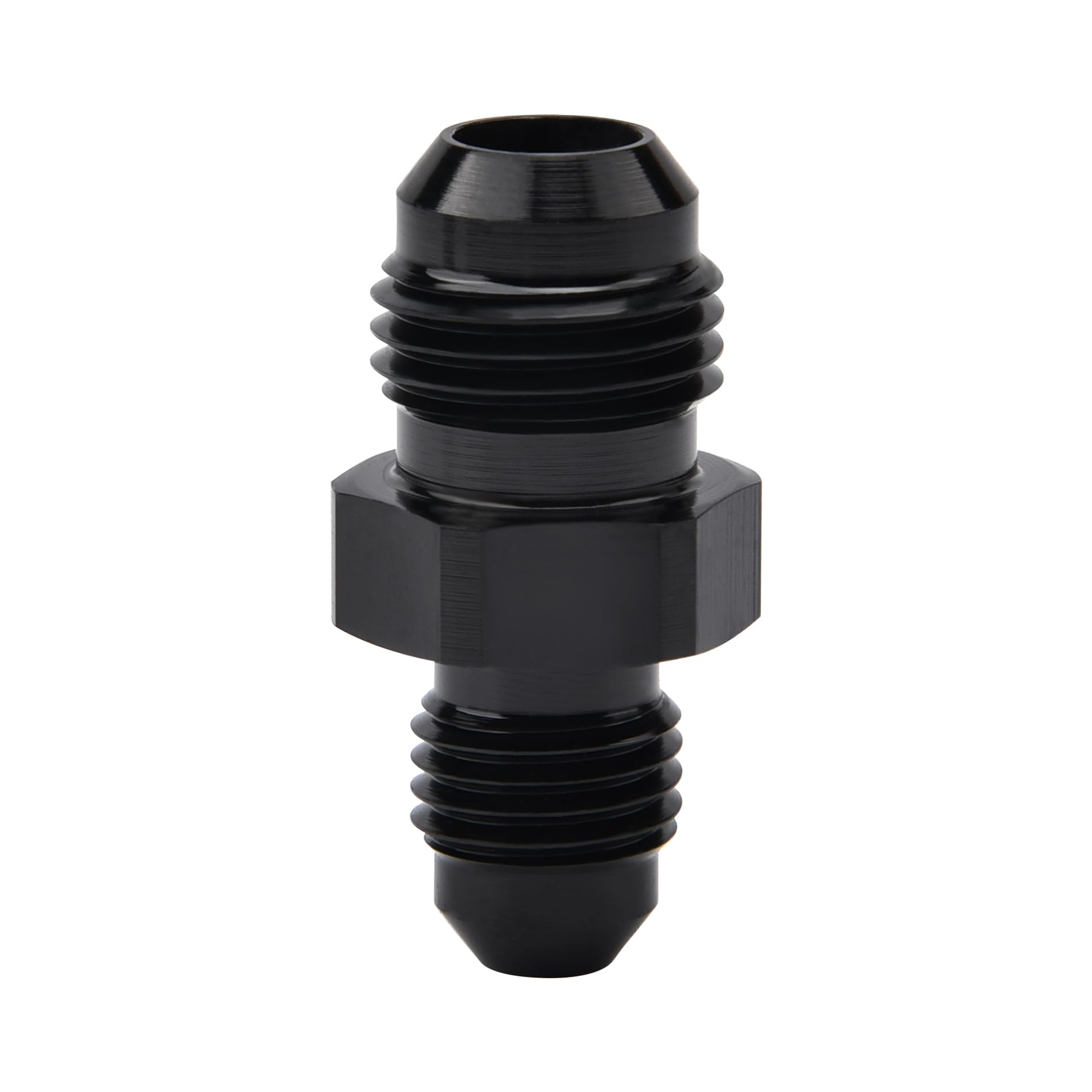 EVIL ENERGY 6AN Male to AN4 Male Flare Reducer Coupler Union Straight Adapter Fitting Black