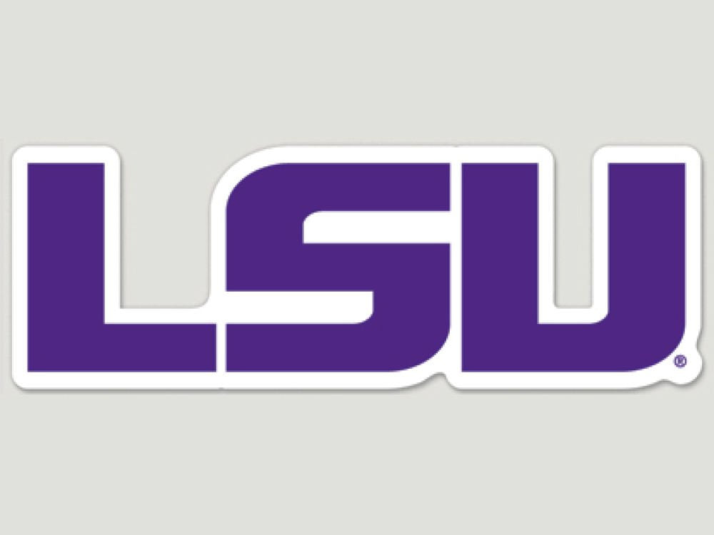NCAA Louisiana State University 91460010 Perfect Cut Color Decal, 8' x 8', Black