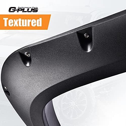 G-Plus Pocket Rivet Upgrade Fender Flares, Compatible With Chevy Silverado 2500Hd/3500Hd 2014-2018, (Fit Fleetside With 69.3'' S