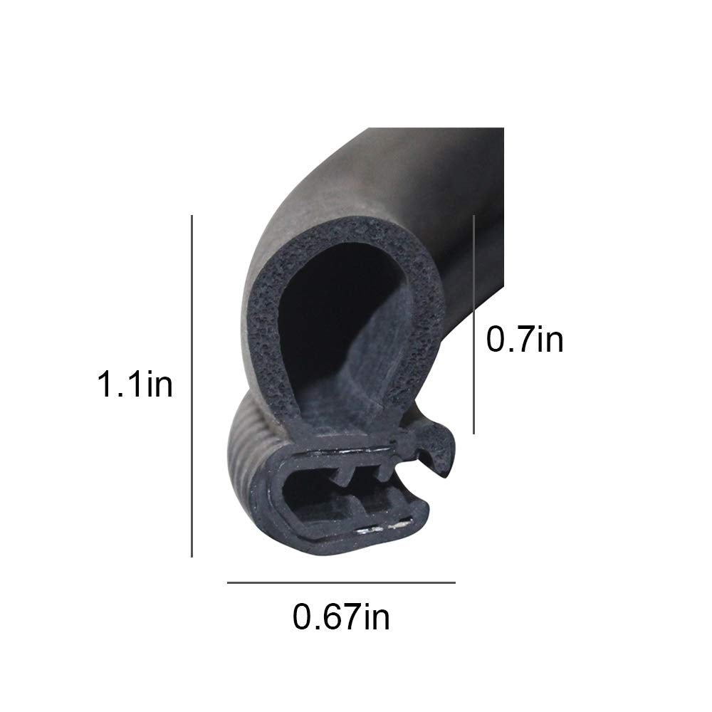 Car Door Rubber Seal Strip Trim Seal With Side Bulb For Cars, Boats, Rvs, Trucks, And Home Applications, Car Weather Striping (32.8Ft)